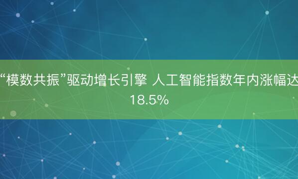 “模数共振”驱动增长引擎 人工智能指数年内涨幅达18.5%