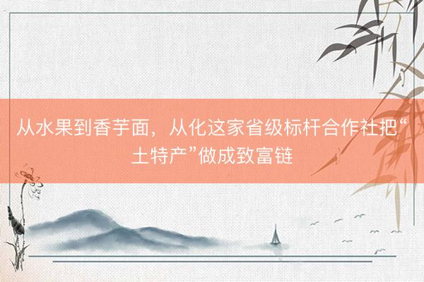从水果到香芋面，从化这家省级标杆合作社把“土特产”做成致富链