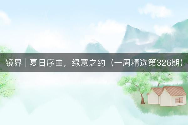 镜界 | 夏日序曲，绿意之约（一周精选第326期）