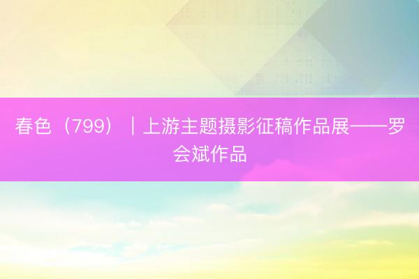 春色（799）｜上游主题摄影征稿作品展——罗会斌作品