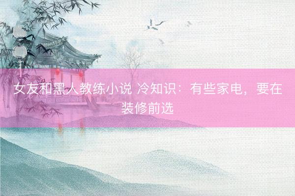 女友和黑人教练小说 冷知识：有些家电，要在装修前选