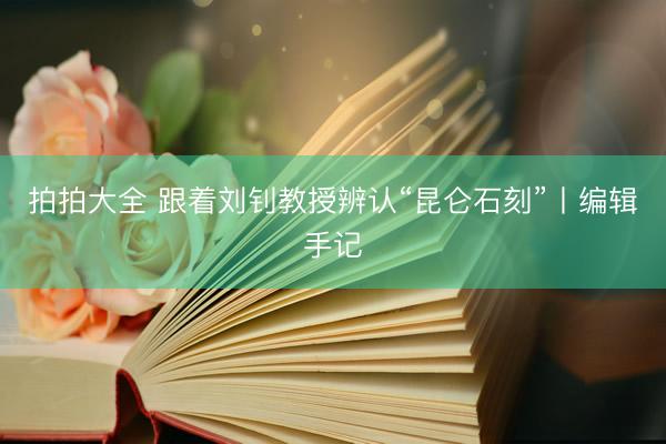 拍拍大全 跟着刘钊教授辨认“昆仑石刻”丨编辑手记