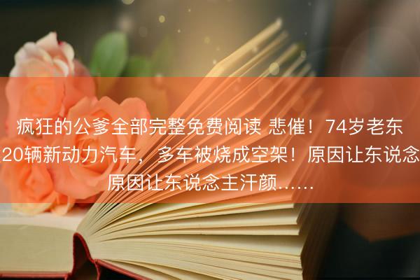疯狂的公爹全部完整免费阅读 悲催！74岁老东说念主引燃20辆新动力汽车，多车被烧成空架！原因让东说念主汗颜……
