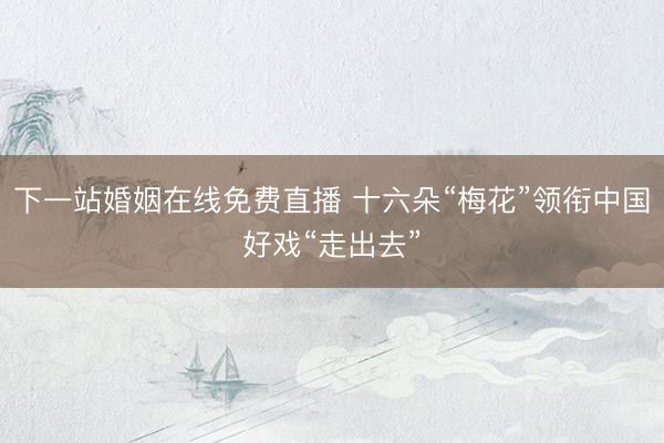 下一站婚姻在线免费直播 十六朵“梅花”领衔中国好戏“走出去”