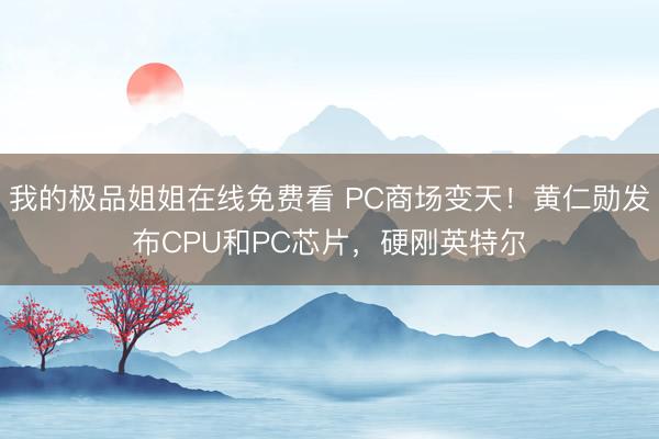 我的极品姐姐在线免费看 PC商场变天！黄仁勋发布CPU和PC芯片，硬刚英特尔