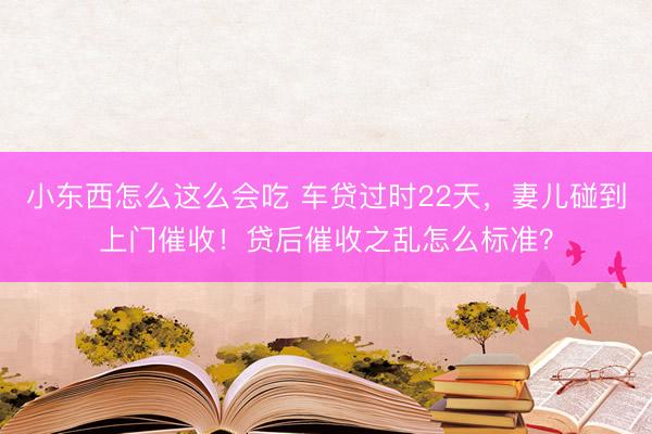小东西怎么这么会吃 车贷过时22天，妻儿碰到上门催收！贷后催收之乱怎么标准？